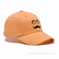 Oranje honkbal pet borduurcaps